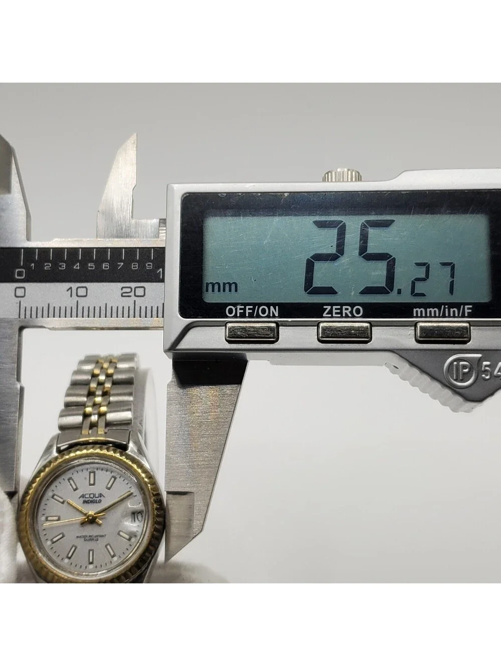 1999 Timex Acqua Indiglo Women 25mm Watch  Two-Tone Date Dial New Battery